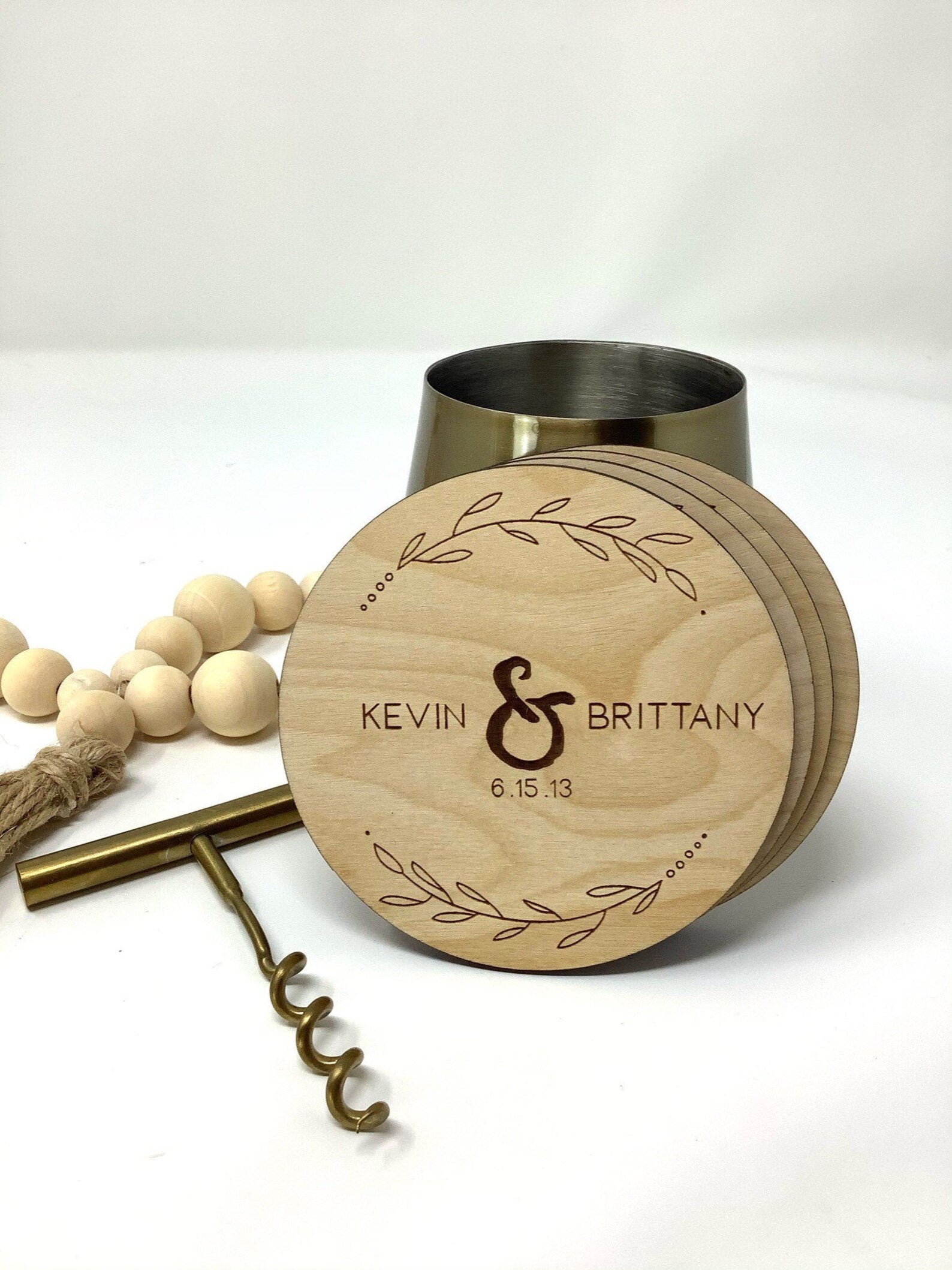 Personalized Wooden Coasters Custom Bulk Wedding Favors Etsy