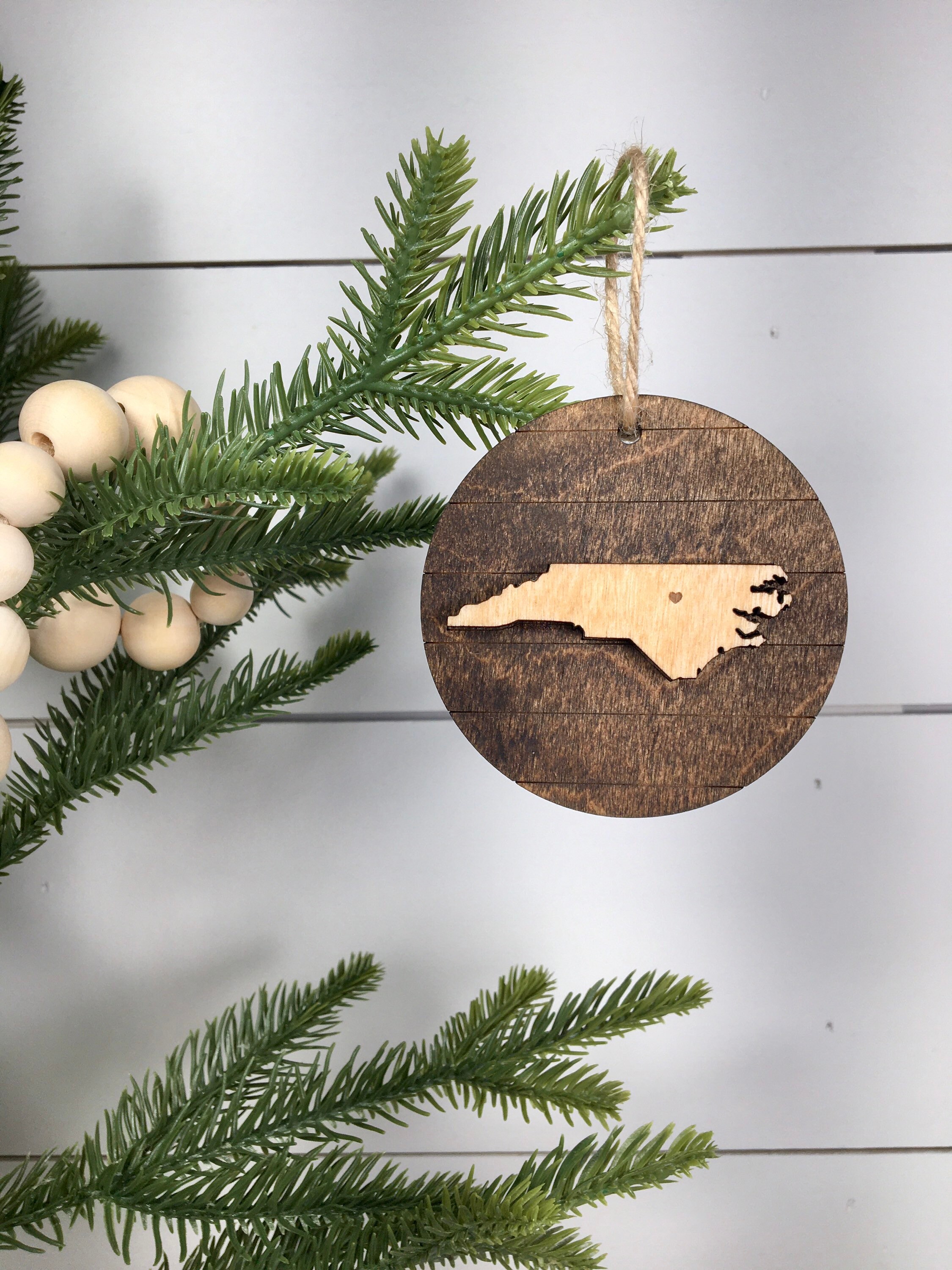 Raleigh North Carolina Christmas Ornament Wooden NC Christmas Etsy
