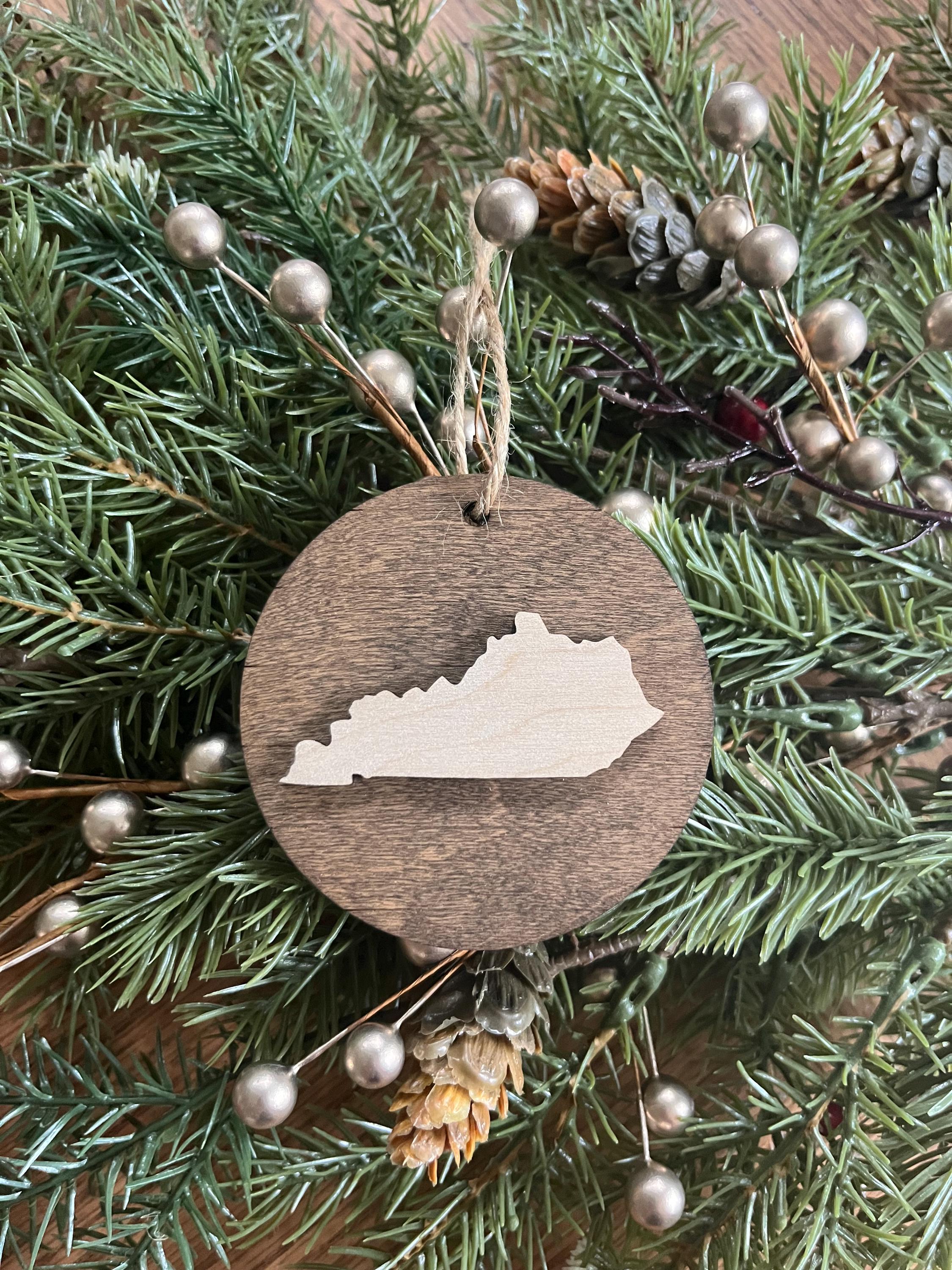 State Of Kentucky Christmas Ornaments