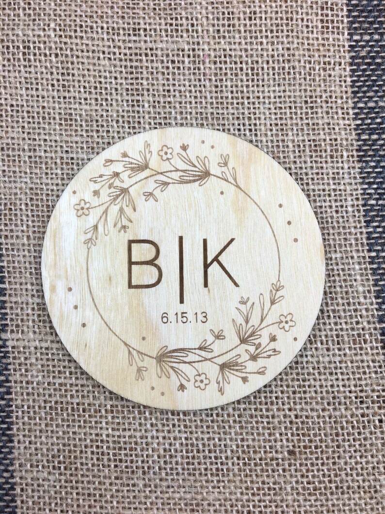 Personalized wooden coasters Custom bulk wedding favor Etsy
