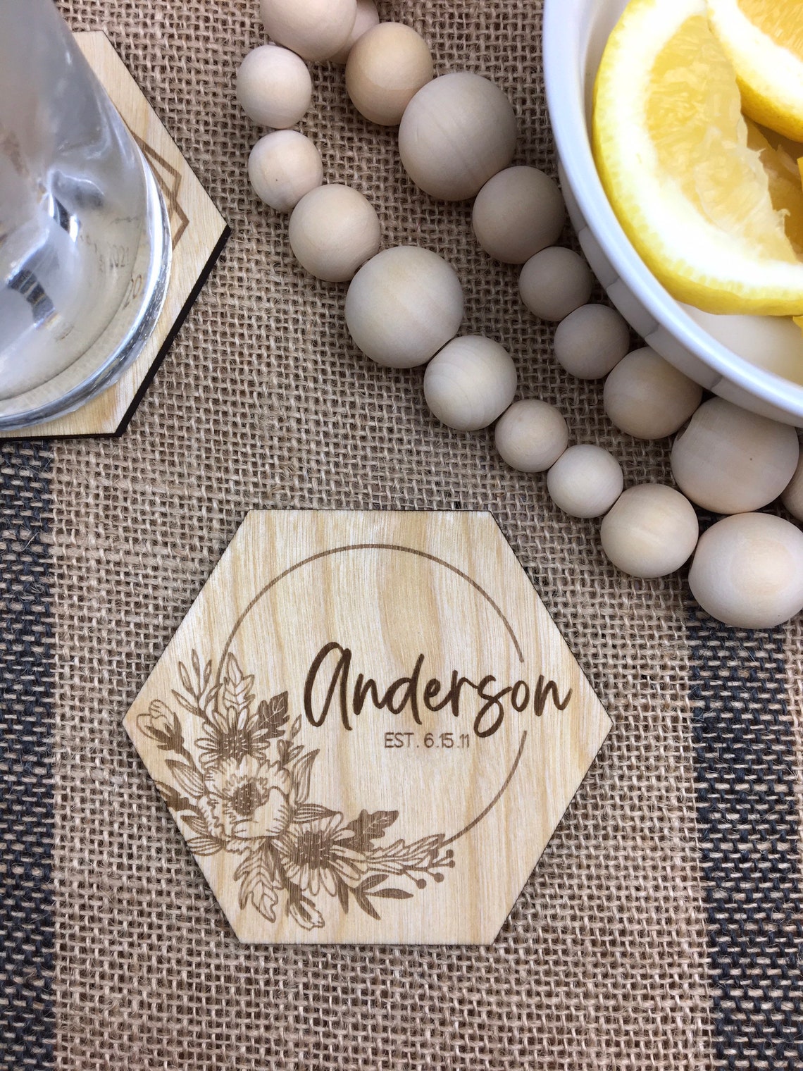 Personalized Wooden Coasters Custom Bulk Wedding Favors Etsy