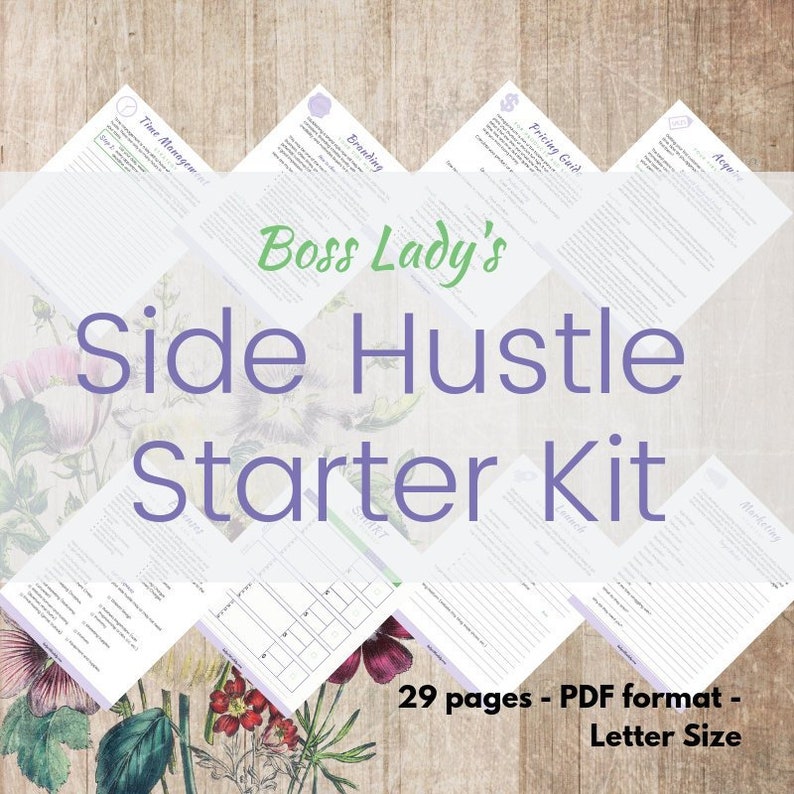 Printable Business Plan Template Side Hustle Starter Kit for Etsy UK