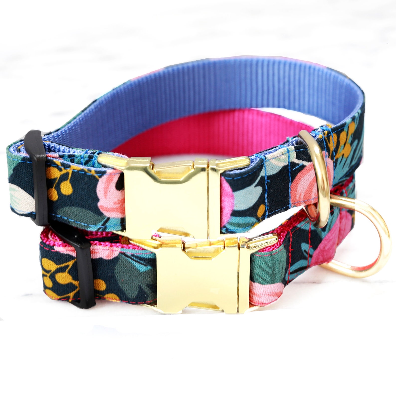 Floral fancy dog collar