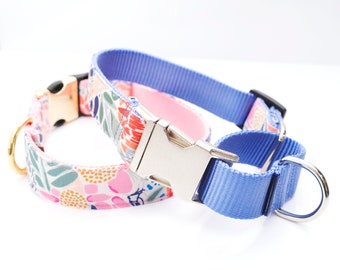 Collare per cani LANA Whimsical Floral Martingale: stampa botanica su tela, prodotto negli Stati Uniti