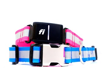 Reflective Biothane Fi Compatible Dog Collar: Waterproof Lightweight Fi Band, Series 3/3+