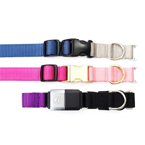 Two Tone Fi Compatible Dog Collar // Colorful Fi Collar // Colorblocked Fi Band // Side Release // 11 Colors // Fi Series 2 or Fi 3/3+