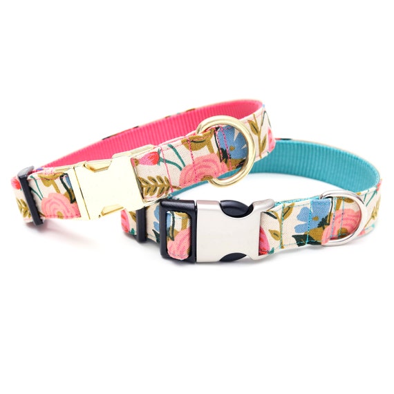 Rifle Paper Co. Hundehalsband aus Segeltuch mit Blumenmuster: Corsage-Stil  - Etsy.de