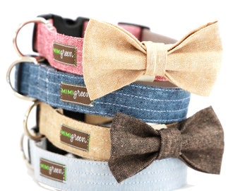 Linen Dog Collar | Classic Dog Collar | 6 Linen Colors