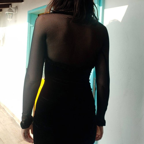 Vintage Moschino shops mesh dress