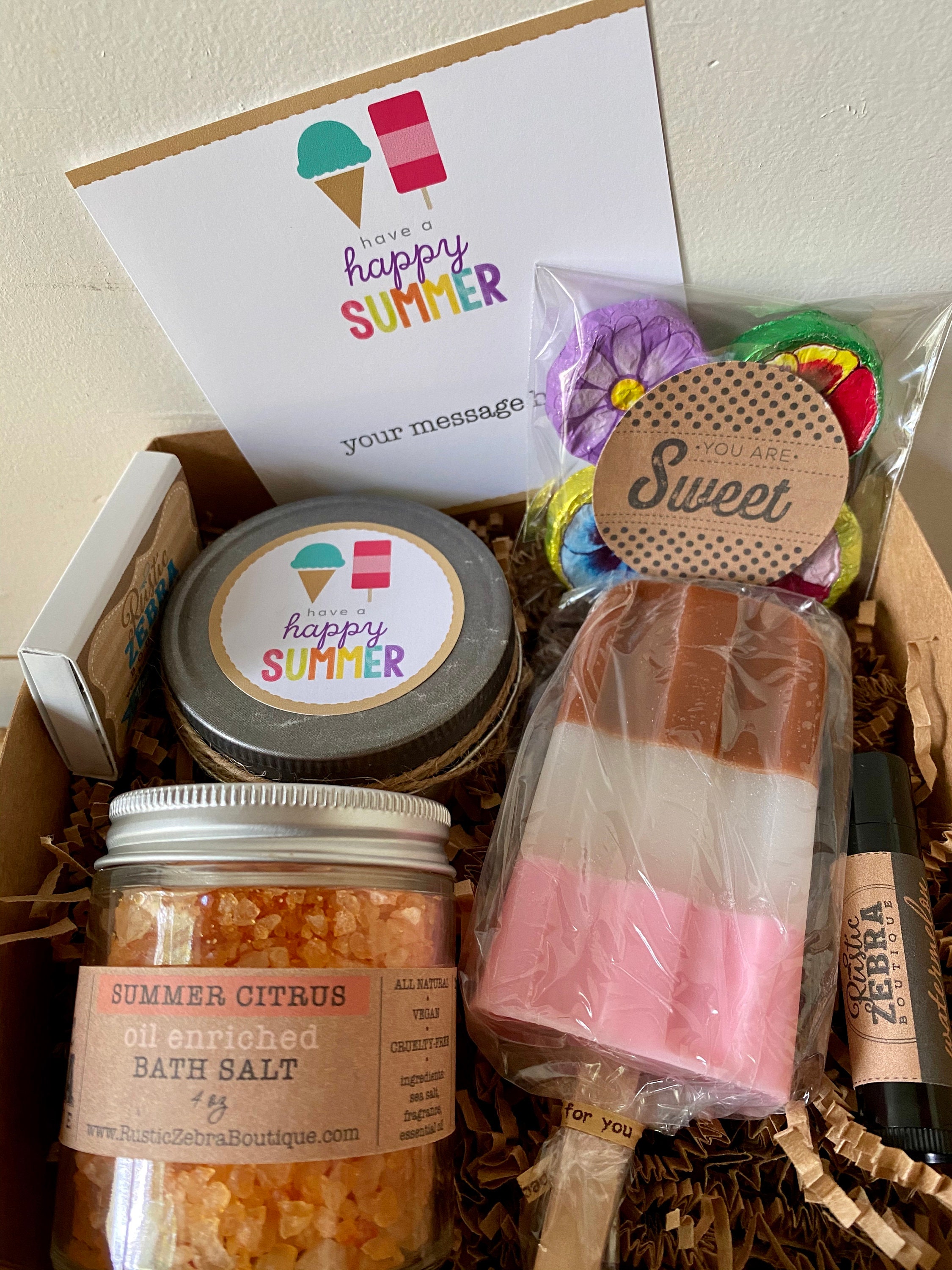 Summer Basket for Women - Summer Care Package Ideal Spa Gift for
