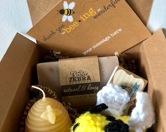 Thank You Bee Gift Box, Summer Gift For Teacher, Mental Health Gift Box, Honey Bee Gift Boxes Summer Break Gifts For Women, Friendship Gift