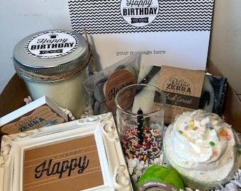 Birthday Gifts for Her, Best Friend Bday Box, Self-Care Package, Pampering Set, Relaxation Gift, Spa Kit, Congratulations Gift, Send A Box