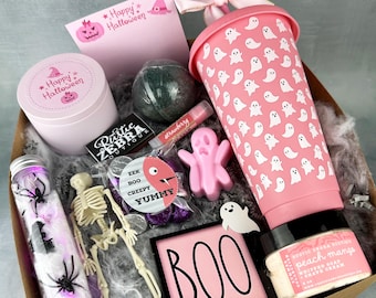 Boo Basket, Halloween Gift Basket For Her, Personalized Halloween Box, Halloween Party Gift, Friendship Gift Basket, Halloween Goodie