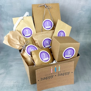 Happy Birthday Advent Calendar Gift, Countdown Gift Box, Mystery Gift Box For Best Friend, Birthday Week Gift, Spa Gift Basket, Hamper