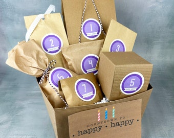 Birthday Advent Calendar Gifts - Birthday Countdown Calendar - Mystery Gift Box For Best Friend - Birthday Week Spa Gifts Basket For Women