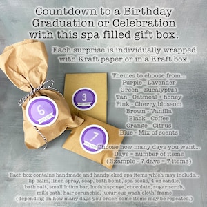 Birthday Advent Calendar Gifts - Birthday Countdown Calendar - Mystery Gift Box For Best Friend - Birthday Week Spa Gifts Basket For Women afbeelding 2