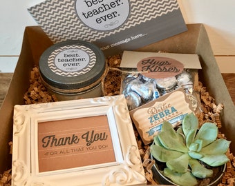 Teacher Gift Box, Teacher Appreciation Gift, Back To School Gift, Personalized Grad Gifts, Care Packages, Unique Classroom Themed Gifts