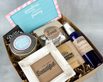 Grandma Gift Box, Mothers Day Gift Box For Grandma, Spa Gift Box, Mom Relaxation Basket, Birthday Gift for Grandma, Nana Gift,Mom Gift Packs