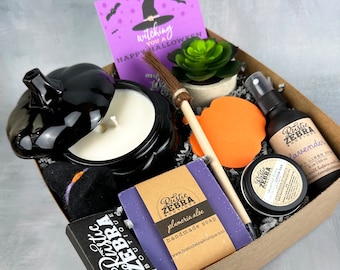 Spooky Gift Basket For Her, Boo Basket, Halloween Gift Basket For Adult, Witch Gift Basket, Cute Halloween Gift Box, Horror Self Care Gifts