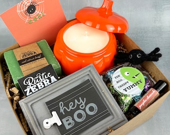 Boo Baskets For Him, Halloween Gift Box, Spooky Boxes, Personalized Halloween Bag, Witchy Gifts For Her, Horror Pumpkin Care Package
