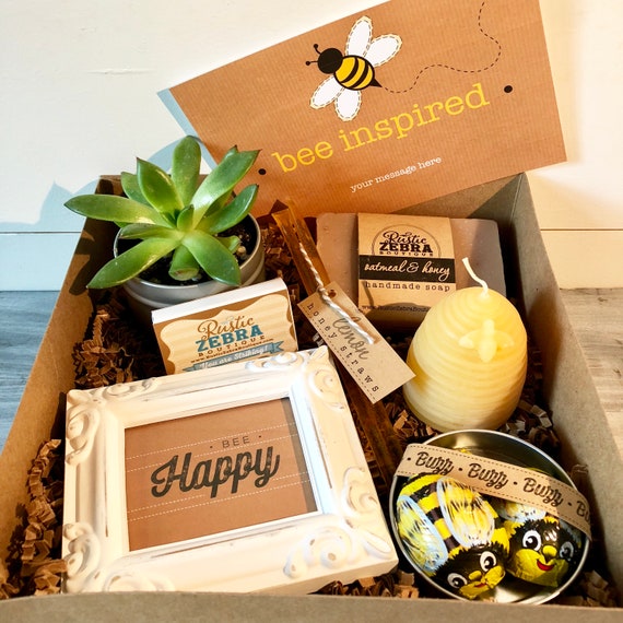 Bee Gifts, Bee Holiday Gifts, Honey Bee Gift Box for Women, Bee Themed Gift  Box, Bumble Bee Gift Basket, Bee Gift Basket, Succulent Gift Box 