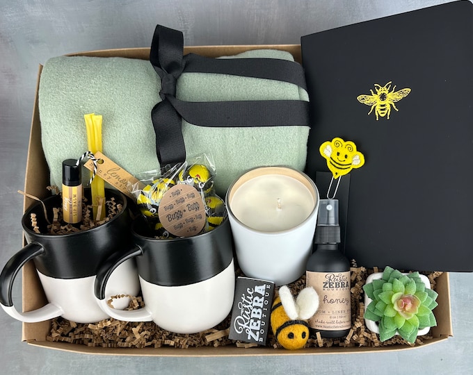 Wedding Gifts For The Couple, Movie Night Gift Basket, Birthday Gift For Her, Bee Boxes For Couples, Engagement Gift, Hygge Thank You Gift