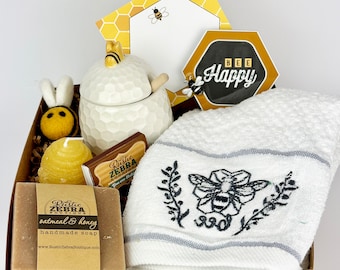 Bee Gift Box For Women, Mothers Day Gift, Spa Gifts For Wife, Grandma Gift, First Mothers Day Basket, Bee Hive Gift Boxes, New Mom Gift