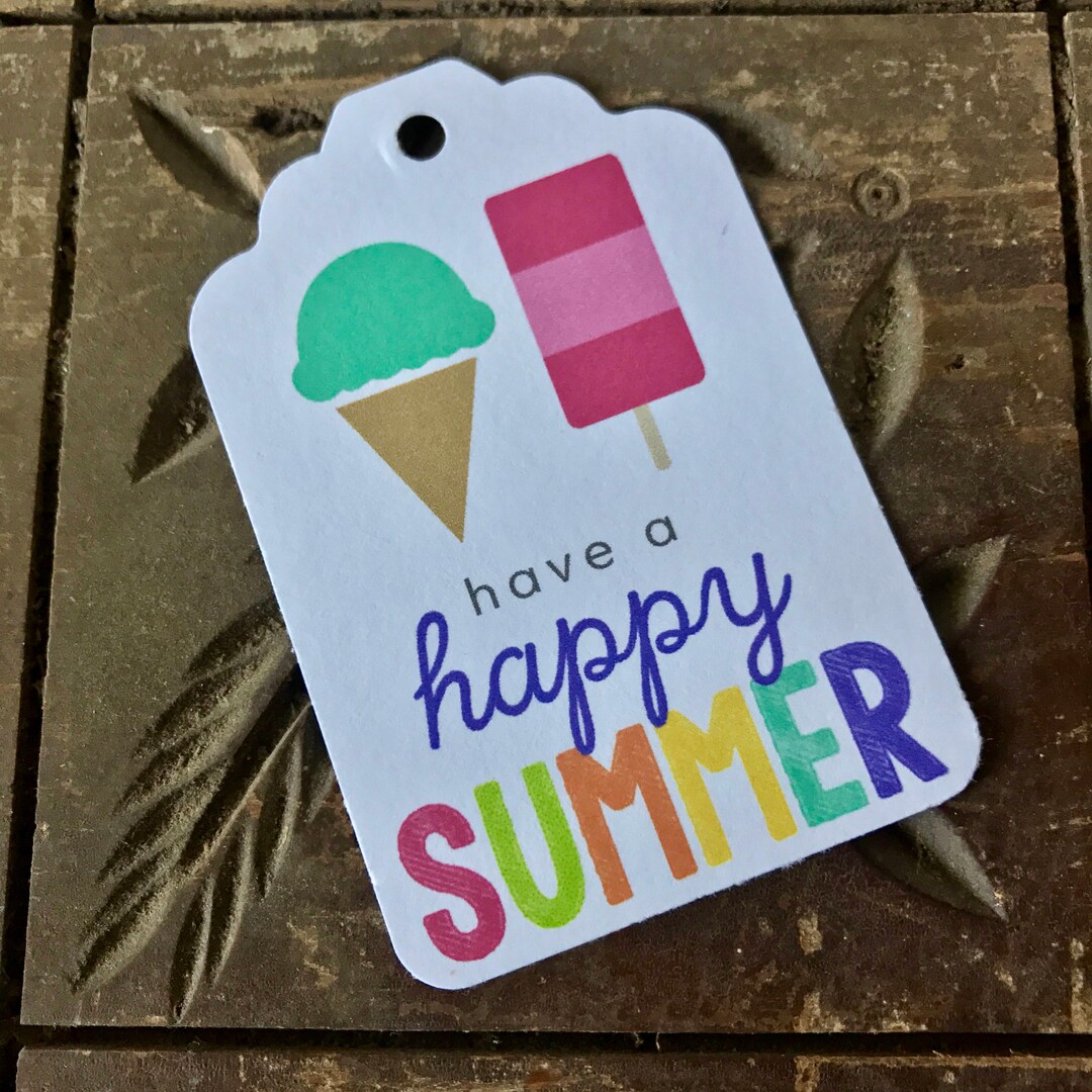 Summer Gift Tag Happy Summer 2 - Etsy