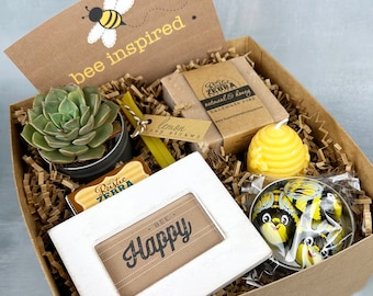 Bee Gift For Women, Honey Bee Gift For Yourself, Teacher Gift, Self Care Gift, Bumble Bee Basket For Her, Gifts For Mom, Mental Health Gift