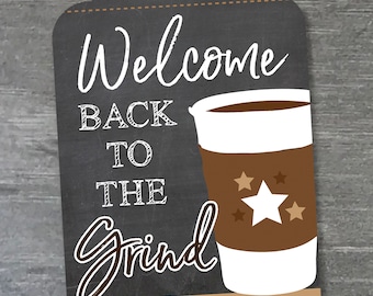 Welcome Back to the Grind Coffee Gift Tag New School Year - Etsy