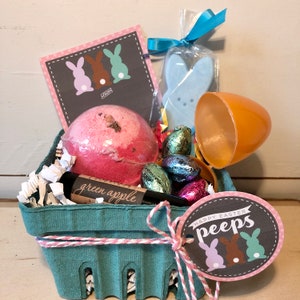 Adult Easter Basket, Filled Easter Gift Box, Teen Easter Basket With Candy, Easter Care Package For College Student, Hoppy Easter Peeps