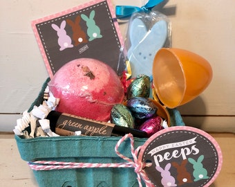 Adult Easter Basket, Filled Easter Gift Box, Teen Girl Easter Basket With Candy, Easter Care Package For College Student, Easter Girl Basket