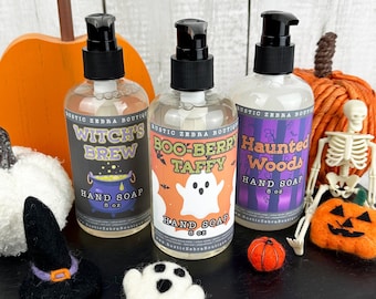 Halloween Hand Soap and Bubble Bath - Spooky Liquid Soap Witchy Accessories - Boo Ghost Soap Best Halloween Decor -Fall Style Bathroom Decor