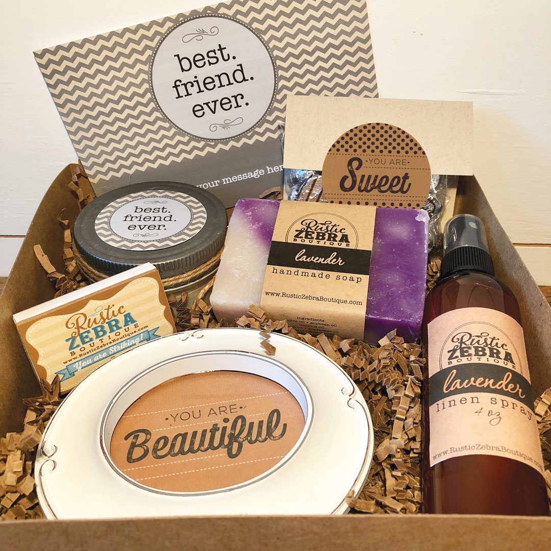Best Friend Gift Box Personalized Gift Set Coconut Wax 