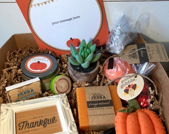Pumpkin Fall Gift Box, Thanksgiving Box, Thanksgiving Hosting Gift, Birthday Gift Box, Thankful Gift Box, Hygge Pumpkin Gift, Care Package,