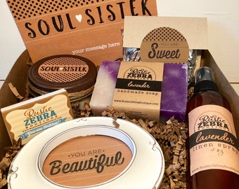 Soul Sister Gift Basket, Thanksgiving Basket For Best Friend, Fall Style, Sister Birthday Gifts, Relaxation Care Packages, Thank You Box