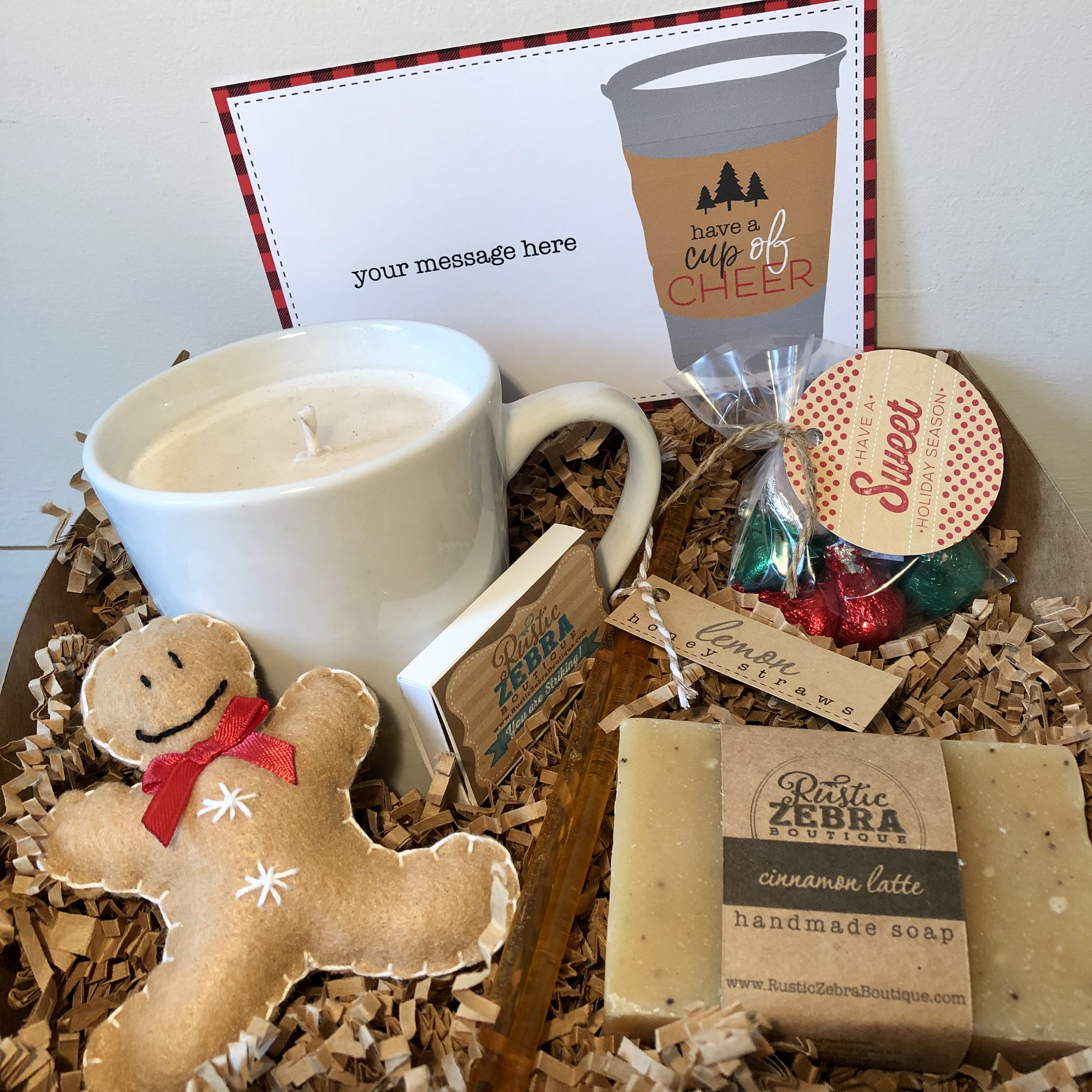 Burr Basket, Christmas Eve Box, Jingle Best Gift For Her, Coffee Gingerbread Gifts, Holiday Gift, Basket