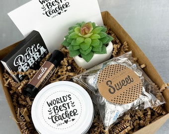 Teacher Appreciation Gift, Summer Style Gifts for Her, Back To School Gift, Worlds Best Teacher Gift Box, Thank You Gift, Mentor Gift Set