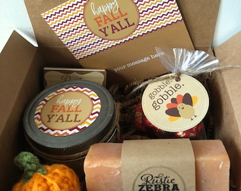 Happy Fall Gift Box, Thanksgiving Gift Box For Employee, Fall Style Gifts, Thankful Gift Basket, Coworkers Gift, Autumn Hamper, Friendship