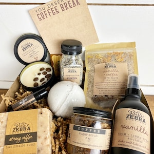 Coffee Gifts - Coffee Gift Basket - Coffee Lover Gift Box - Spa Gift Box - Mothers Day Gift Box - Employee Appreciation Gift - Grandma Gift