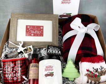 Holiday Gift Box, Christmas Gift For Her, Christmas Eve Box, Holiday Gift Basket, Christmas Gift Basket For Women, Winter Style Box,Holiday