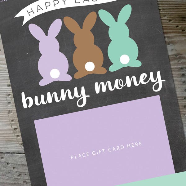 EASTER GIFT CARD - bunney money