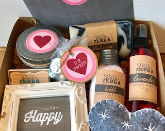 Valentines Gifts For Her, Valentines Basket For Wife, Self Care Gift, Romantic Gift For Her, Anniversary Basket For Girlfriend, Spa Gift Box