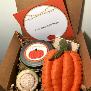 Fall Style Gift Box, Thanksgiving Gift Box, Small Fall Gift Boxes, Autumn Birthday Gift Basket, Fall Candle, Pumpkin Spa Set, Harvest Gift