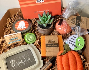 Halloween Gift Box, Boo Box, Fall Style Gift, Halloween Care Package, Halloween Party Gift, Pumpkin College Care Package, Trick Or Treat Box