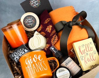 Friendsgiving Gift Basket Ideas, Spa Baskets For Fall, Gifts For Friends, Thanksgiving Hosting Gift, Happy Thanksgiving Baskets,Care Package