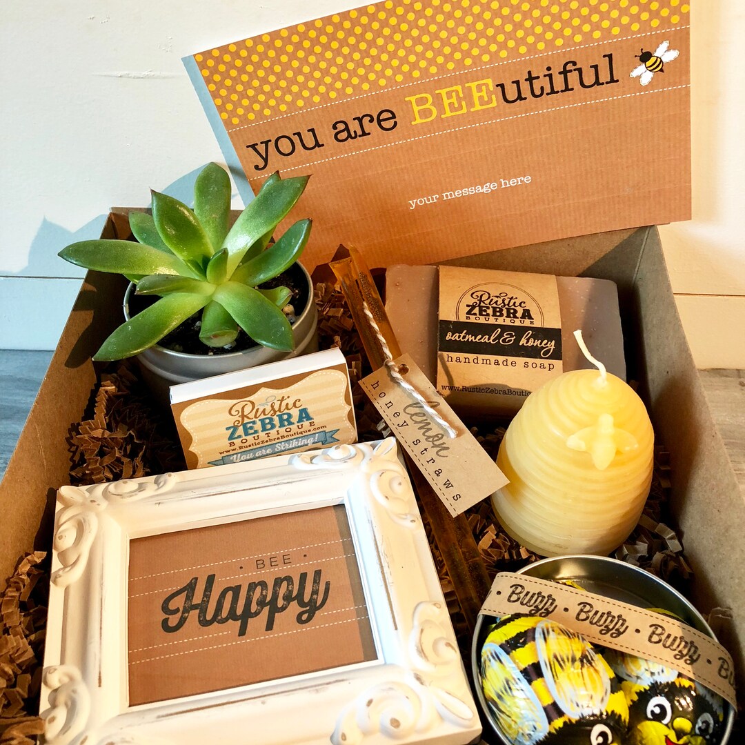Bee Gift Basket, Honey Bee Gift Boxes and Baskets, Mothers Day Gifts