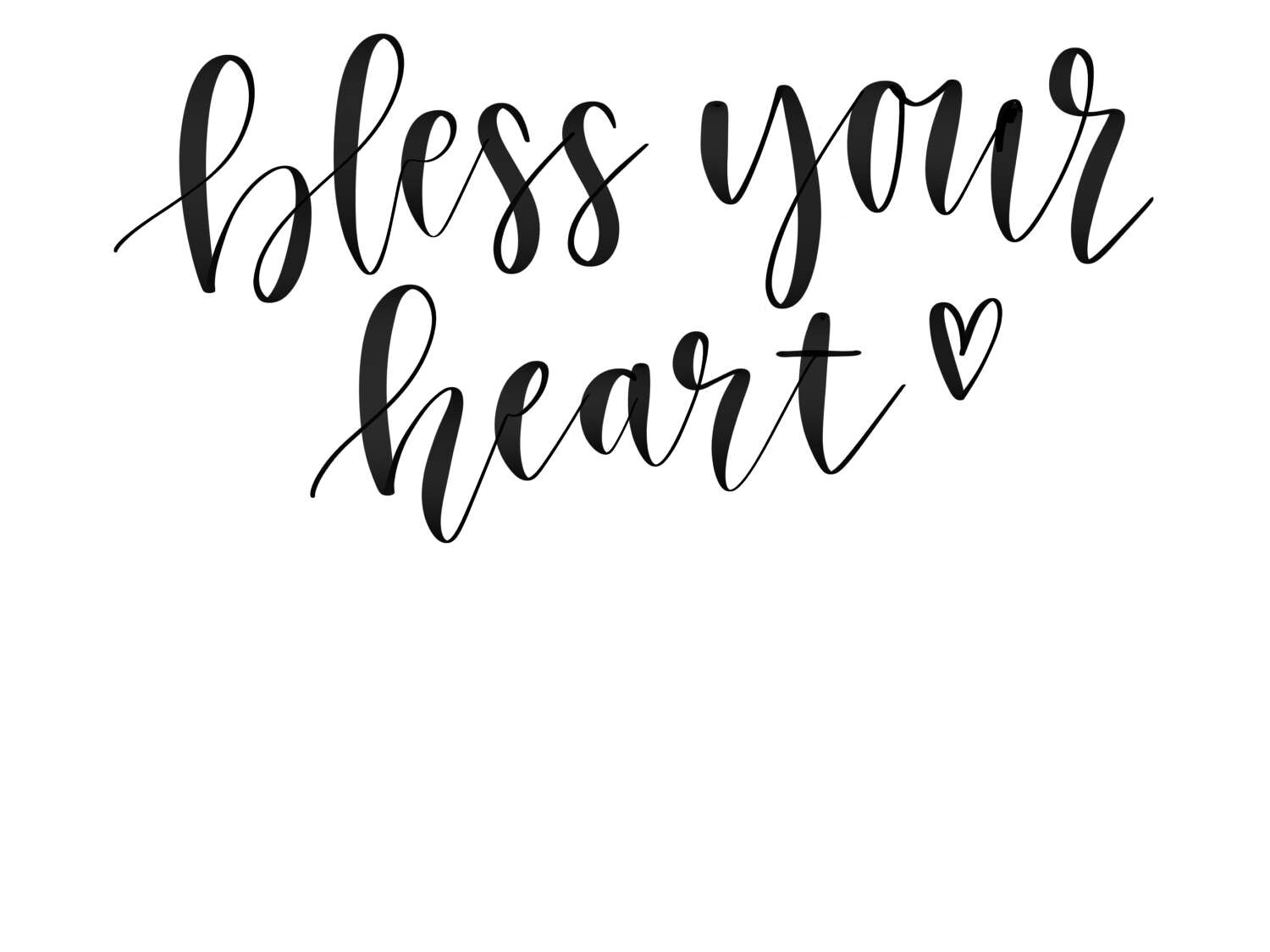 Bless Your Heart SVG File SILHOUETTE ONLY | Etsy