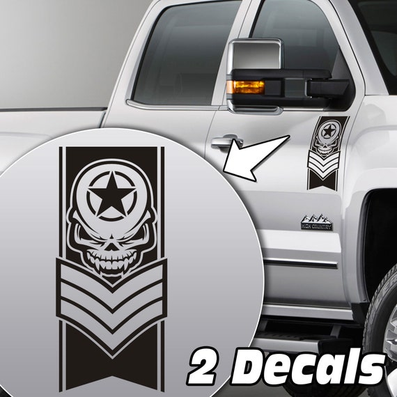 Truck Door Decals Army Star Skull Chevron Stripes Etsy