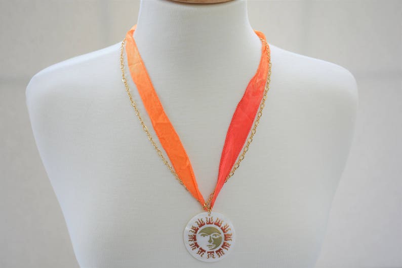 Hand Painted Sunburst Necklace